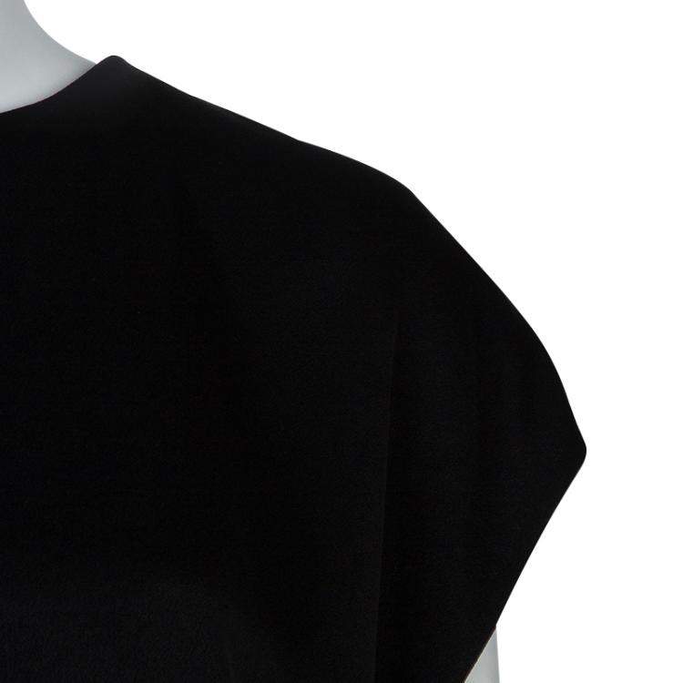 Pre Owned 3.1 Phillip Lim Black Draped Key Hole Chiffon Tie Detail Top S