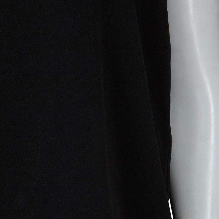Pre Owned 3.1 Phillip Lim Black Draped Key Hole Chiffon Tie Detail Top S