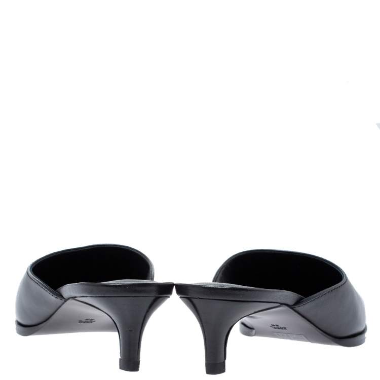 Pre Owned 3.1 Phillip Lim Black Leather Mule Sandals Size 35