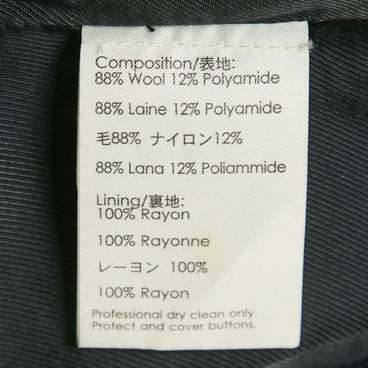 Pre Owned 3.1 Phillip Lim Black Wool Double Breasted Jacket M