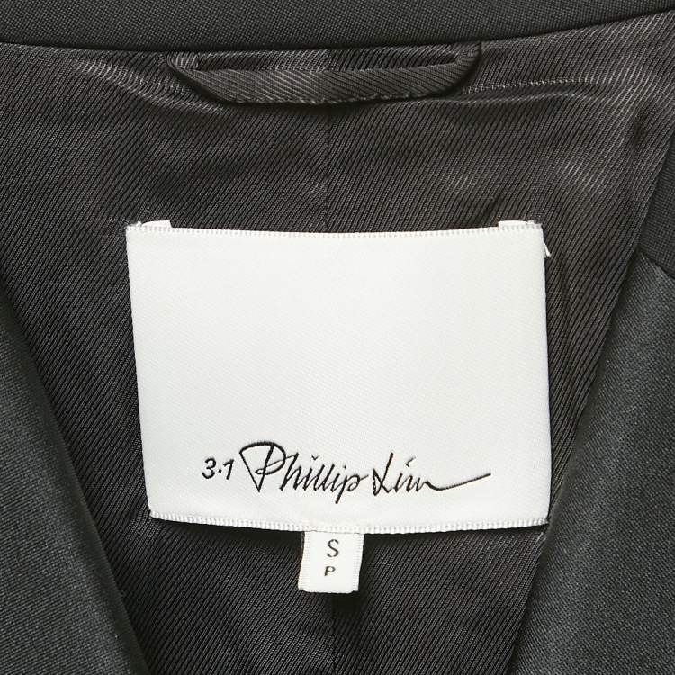 Pre Owned 3.1 Phillip Lim Black Wool Sleeveless Double Breasted Coat S