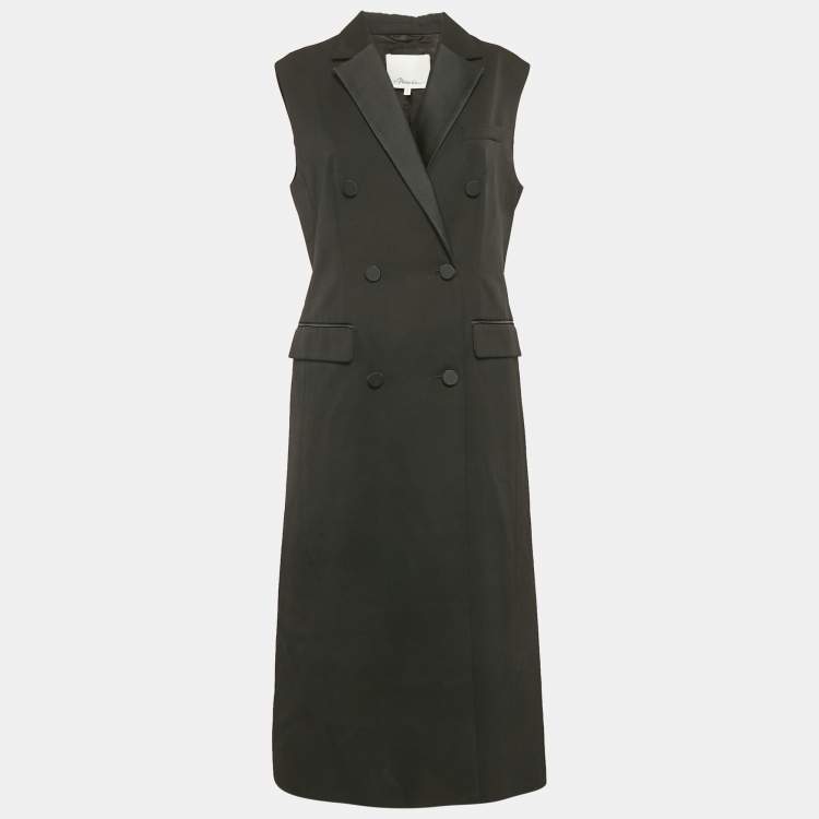 Pre Owned 3.1 Phillip Lim Black Wool Sleeveless Double Breasted Coat S