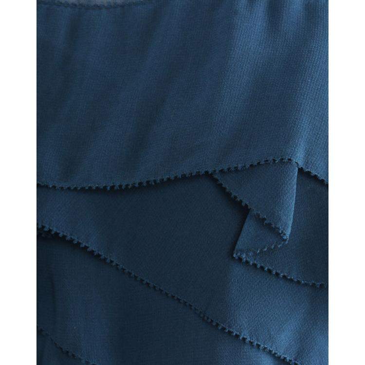 Pre Owned 3.1 Phillip Lim Blue Chiffon Draped Cowl Detail Sleeveless Maxi Dress S