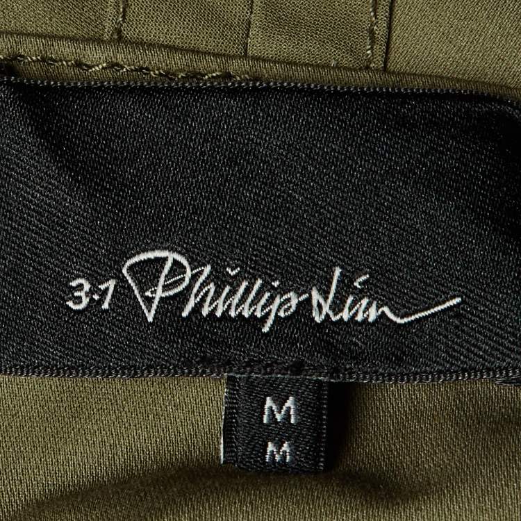 Pre Owned 3.1 Phillip Lim Olive Green Cotton Crew Neck Tunic Dess M