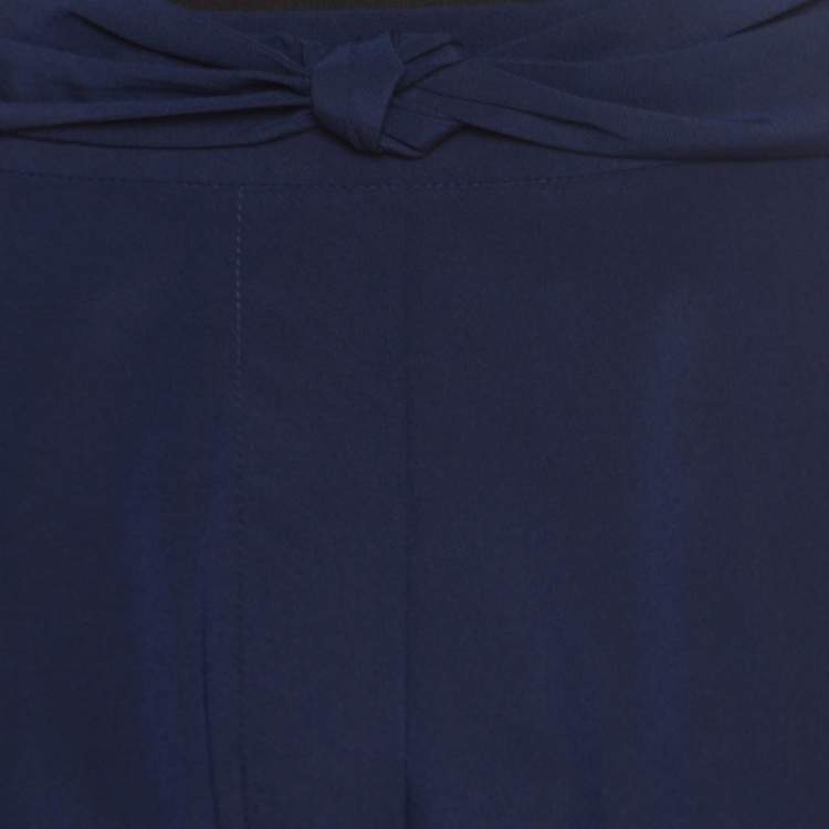 Pre Owned 3.1 Phillip Lim Navy Blue Elasticized Waist Silk Pants M
