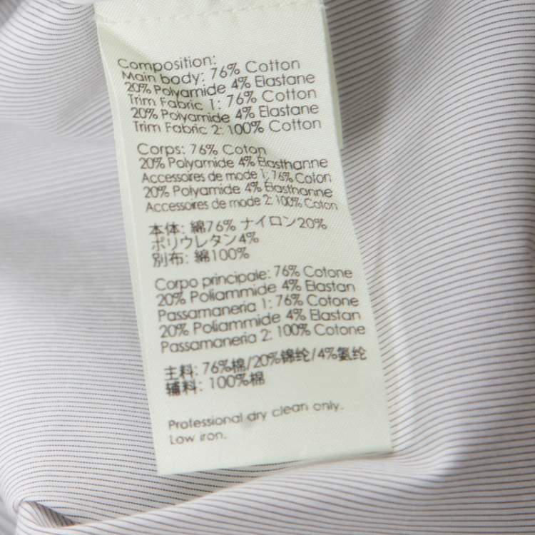Pre Owned 3.1 Phillip Lim Monochrome Pin Striped Sleeveless Button Front Shirt M