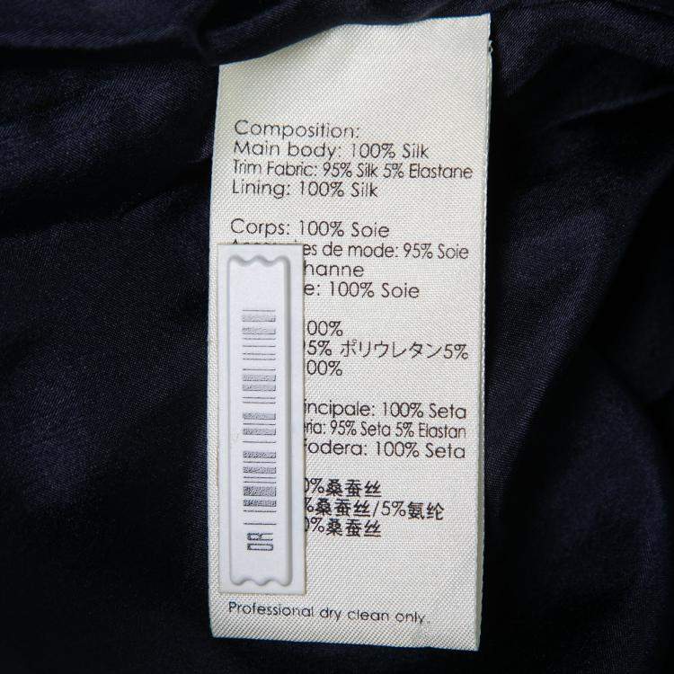 Pre Owned 3.1 Philip Lim Navy Blue and Beige Silk Color Block Dress S