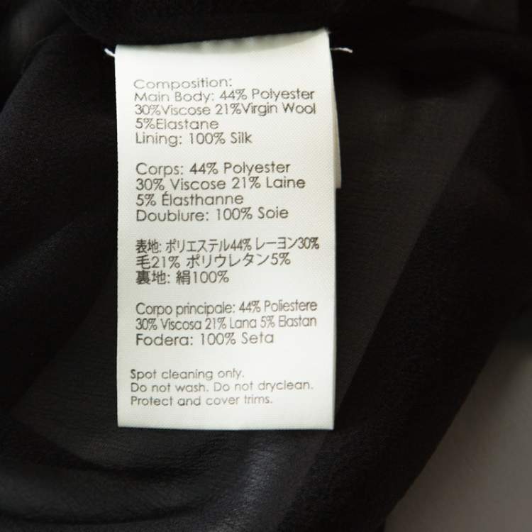 Pre Owned 3.1 Phillip Lim Black Stretch Crepe Bead Embellished Top S 