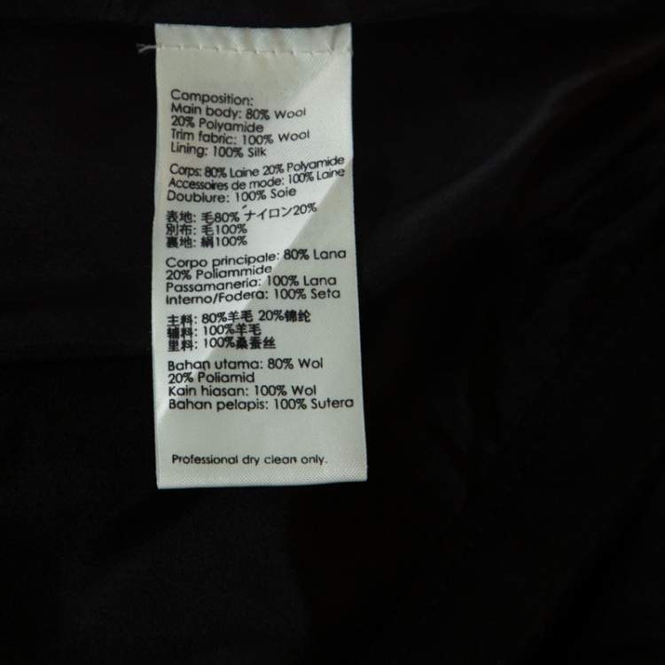 Pre Owned 3.1 Phillip Lim Black Felt Asymmetric Hem A Line Midi Skirt M 