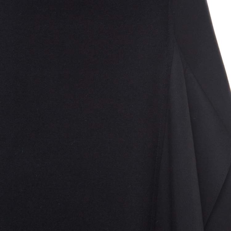 Pre Owned 3.1 Phillip Lim Black Felt Asymmetric Hem A Line Midi Skirt M 