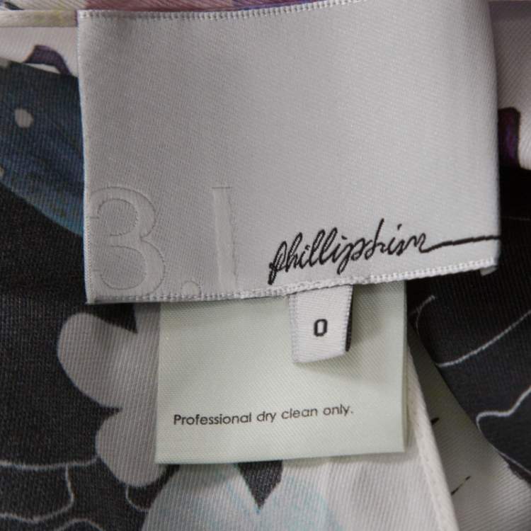Pre Owned 3.1 Phillip Lim White Floral Print Silk Sleeveless Racerback Vest XS