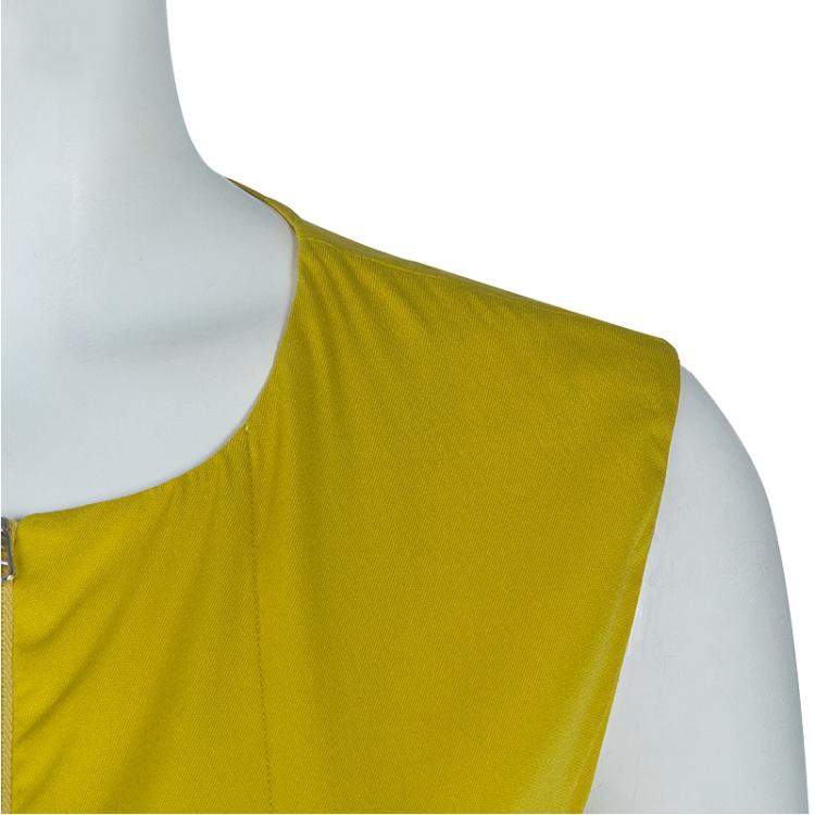 مملوكة مسبقًا 3.1 Phillip Lim Mustard Yellow Silk Zip Detail Sleeveless Jumpsuit XS