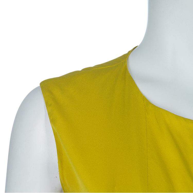 مملوكة مسبقًا 3.1 Phillip Lim Mustard Yellow Silk Zip Detail Sleeveless Jumpsuit XS