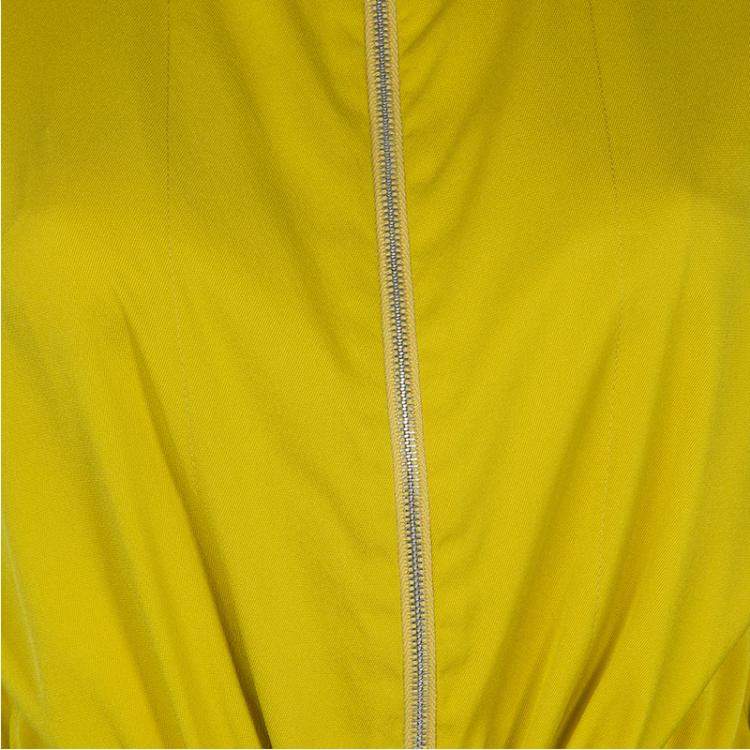 مملوكة مسبقًا 3.1 Phillip Lim Mustard Yellow Silk Zip Detail Sleeveless Jumpsuit XS