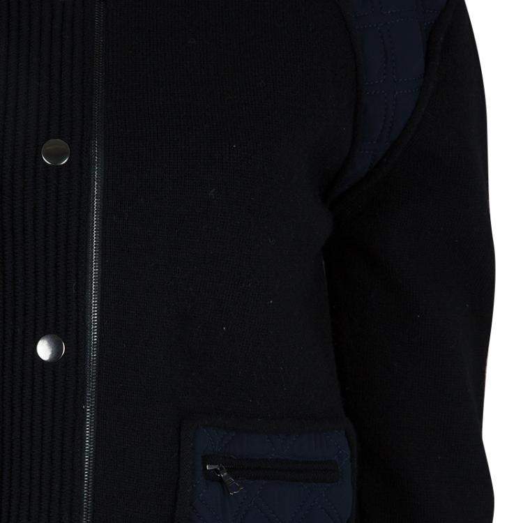 Pre Owned 3.1 Phillip Lim Black Contrast Quilting Detail Zip Front Jacket XS
