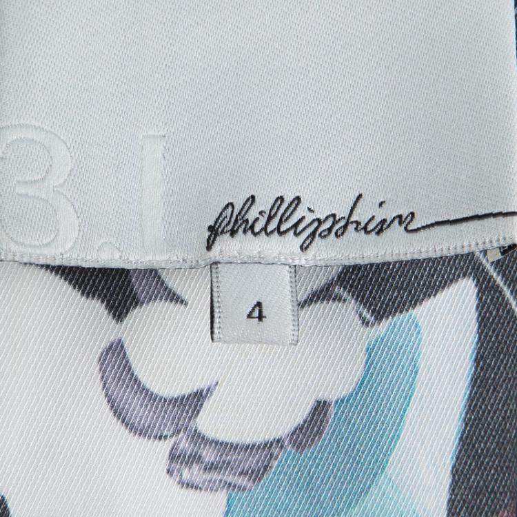 Pre Owned 3.1 Phillip Lim Floral Printed Silk Sheer Yoke Detail Shirt S