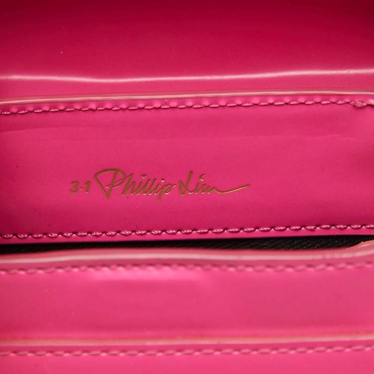 Pre Owned 3.1 Phillip Lim Neon Pink Leather Mini Soleil Box Case Bag
