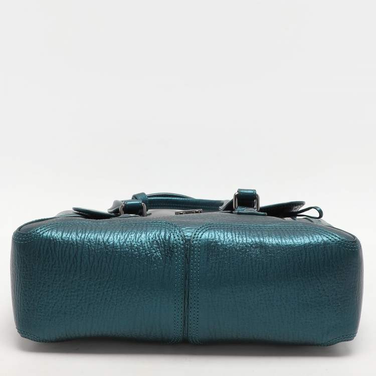 Pre Owned 3.1 Phillip Lim Metallic Blue Leather Pashli Satchel