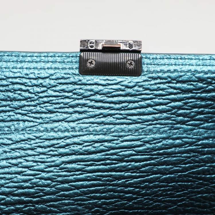 Pre Owned 3.1 Phillip Lim Metallic Blue Leather Pashli Satchel