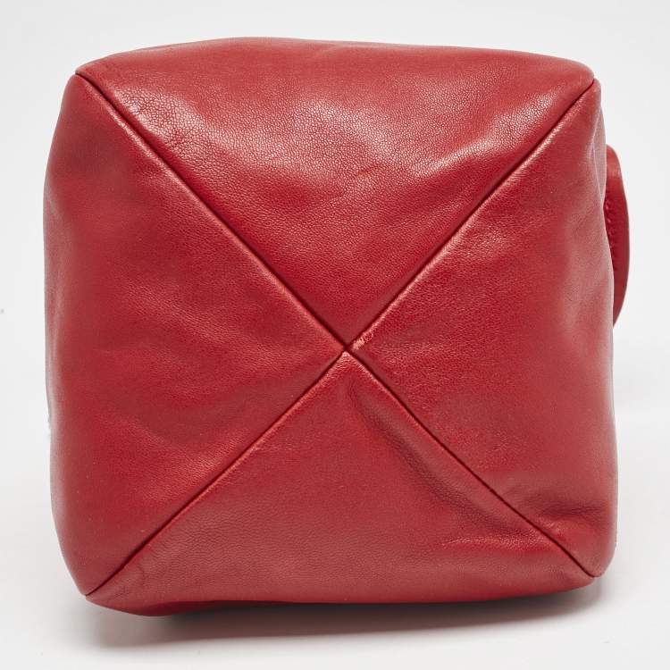 Pre Owned 3.1 Phillip Lim Red/Black Leather Mini Ray Glove Pouch