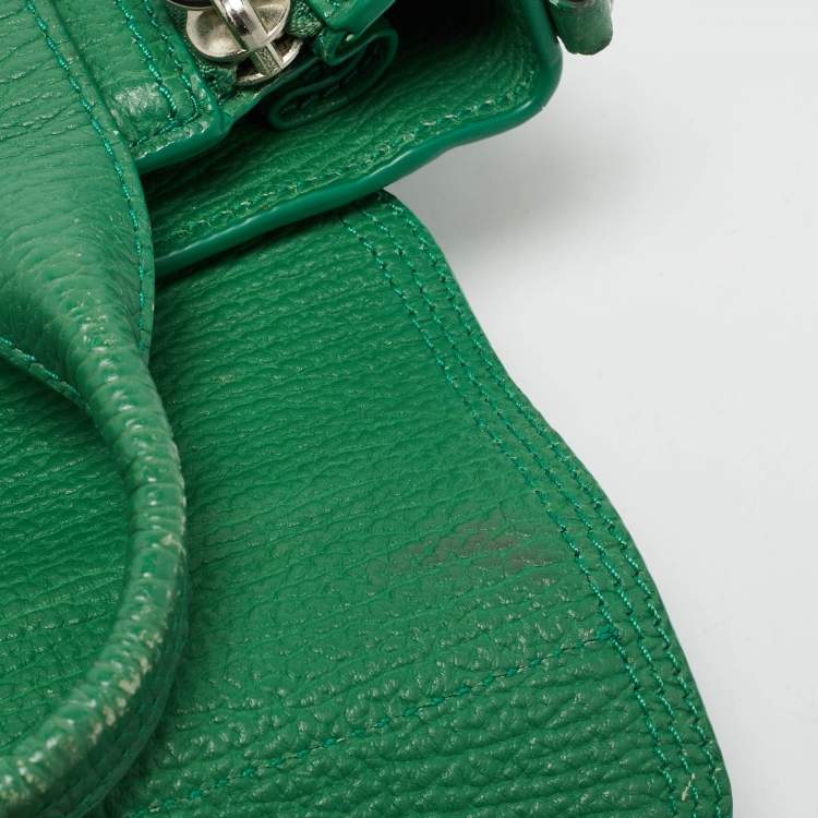 Pre Owned 3.1 Phillip Lim Green Leather Mini Pashli Satchel