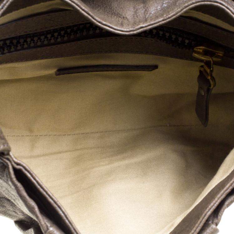 Pre Owned 3.1 Phillip Lim Khaki Leather Bow Studded Edie Shoulder Bag