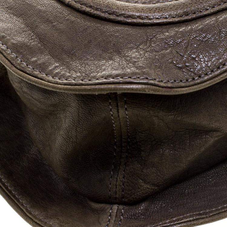 Pre Owned 3.1 Phillip Lim Khaki Leather Bow Studded Edie Shoulder Bag