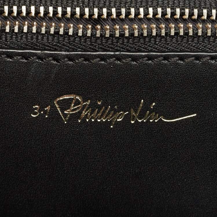 Pre Owned 3.1 Phillip Lim Black/Blue Textured Leather Mini Pashli Satchel