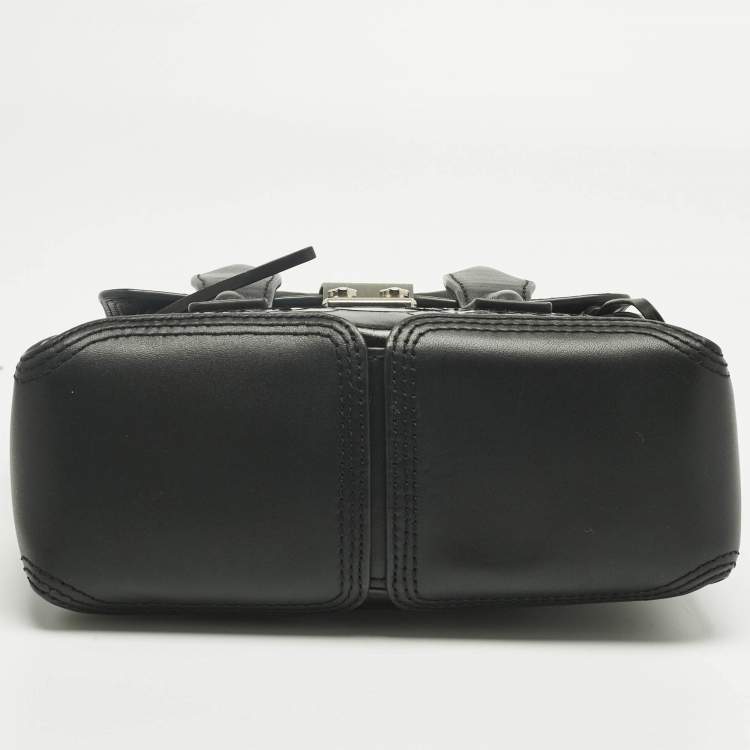 Pre Owned 3.1 Phillip Lim Black Python Embossed and Leather Mini Pashli Satchel