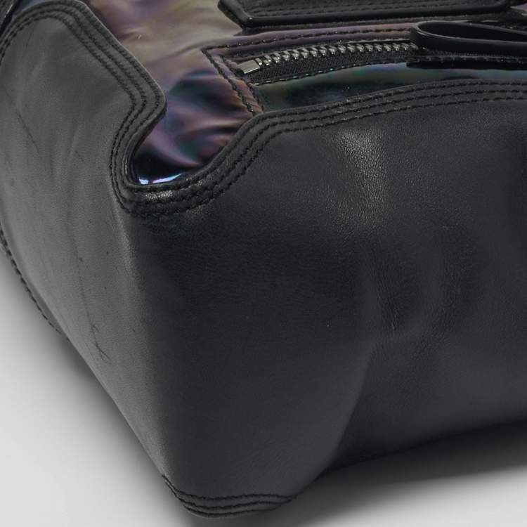 Pre Owned 3.1 Phillip Lim Pashli Black/Holographic Patent Leather and Leather Satchel