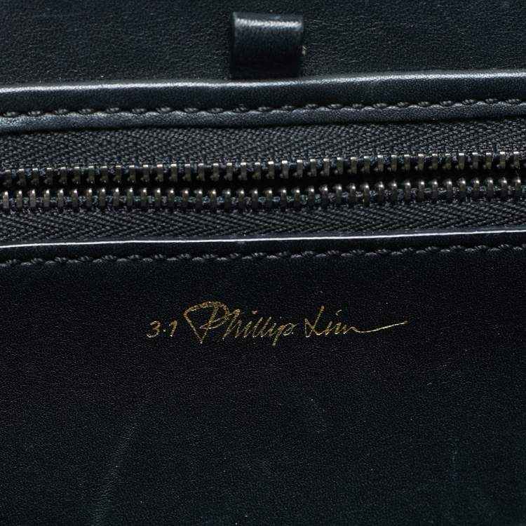 Pre Owned 3.1 Phillip Lim Pashli Black/Holographic Patent Leather and Leather Satchel
