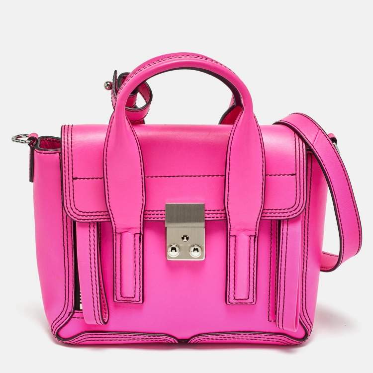 Pre Owned 3.1 Phillip Lim Pashli Mini Neon Pink Leather Satchel