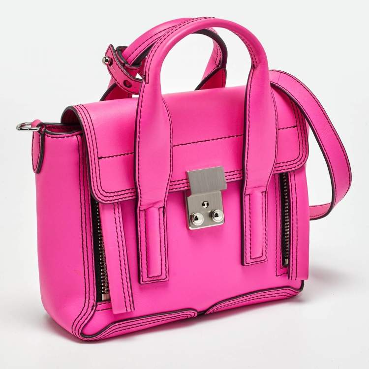 Pre Owned 3.1 Phillip Lim Pashli Mini Neon Pink Leather Satchel