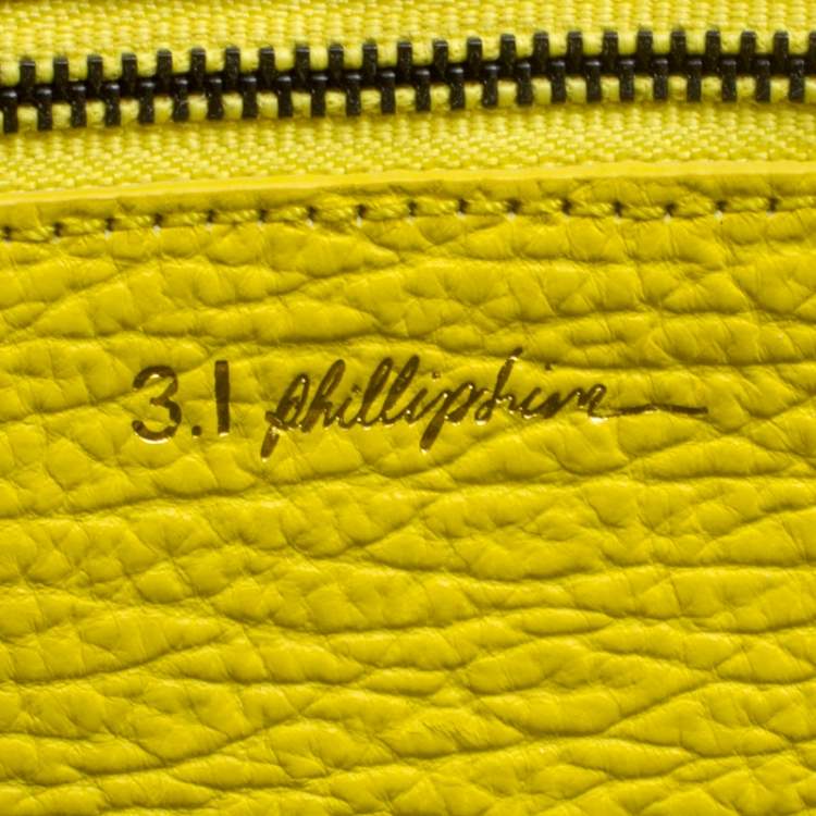 Pre Owned 3.1 Phillip Lim Yellow Shark Embossed Leather Pashli Tote