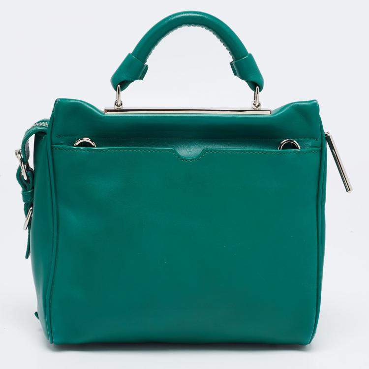 Pre Owned 3.1 Philip Lim Green Leather Ryder Top Handle Bag