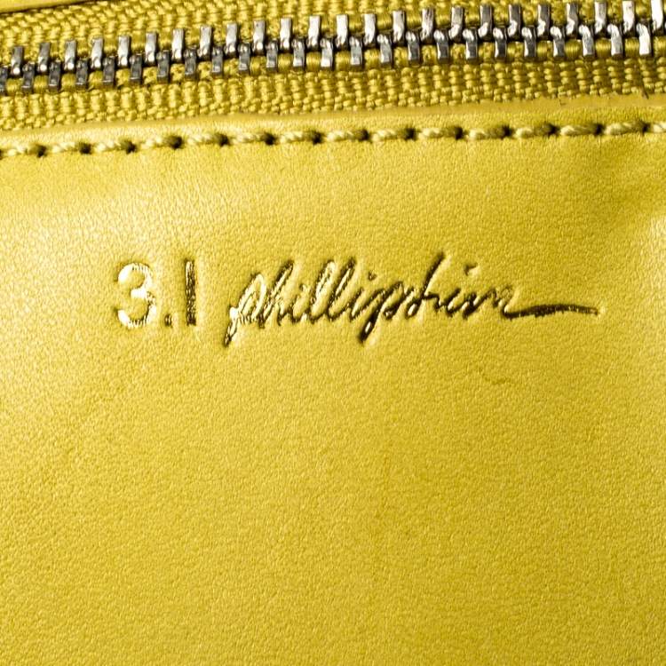 Pre Owned 3.1 Phillip Lim Yellow Leather 31 Minute Portfolio Clutch Bag