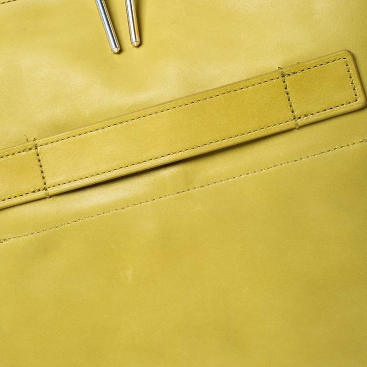 Pre Owned 3.1 Phillip Lim Yellow Leather 31 Minute Portfolio Clutch Bag