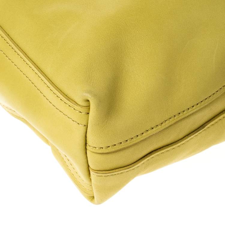 Pre Owned 3.1 Phillip Lim Yellow Leather 31 Minute Portfolio Clutch Bag