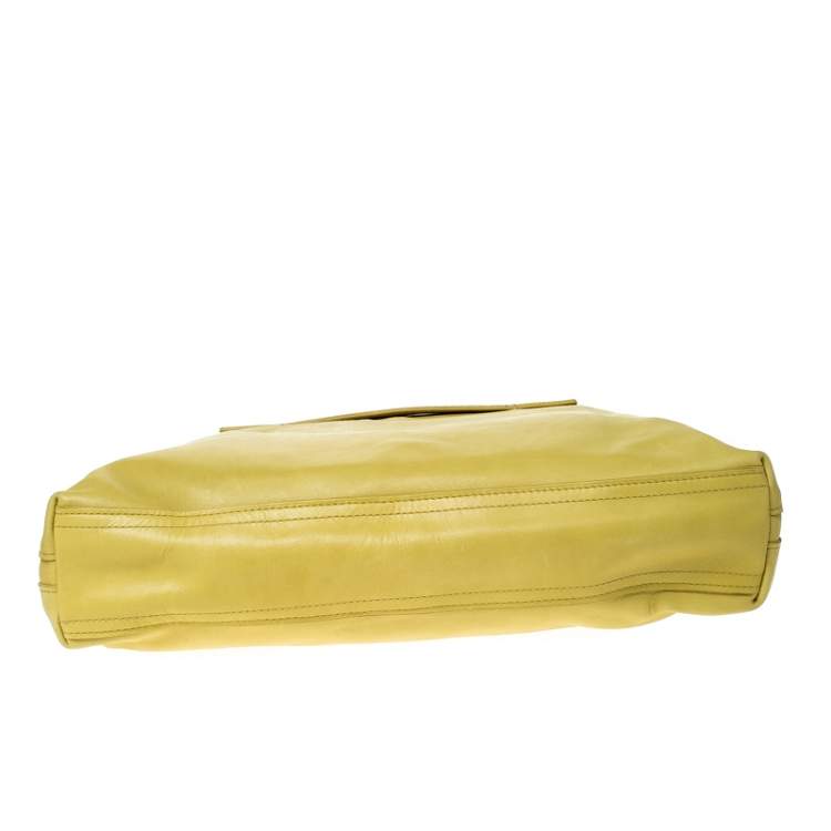 Pre Owned 3.1 Phillip Lim Yellow Leather 31 Minute Portfolio Clutch Bag