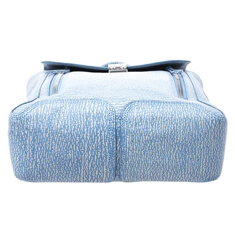 Pre Owned 3.1 Phillip Lim Blue Periwinkle Cream Leather Pashli  Backpack