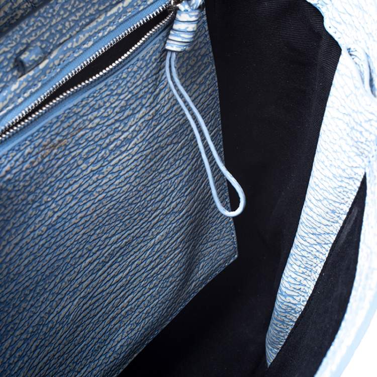 Pre Owned 3.1 Phillip Lim Blue Periwinkle Cream Leather Pashli  Backpack