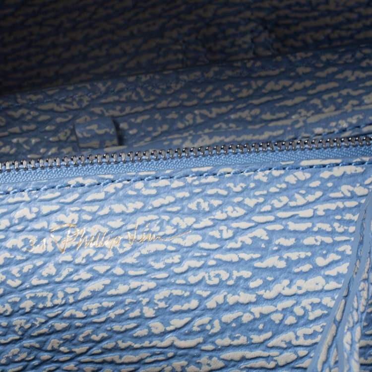 Pre Owned 3.1 Phillip Lim Blue Periwinkle Cream Leather Pashli  Backpack