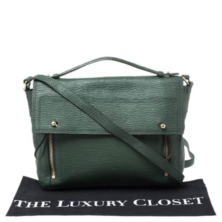 Pre Owned 3.1 Philip Lim Green Leather Pashli Top Handle Bag