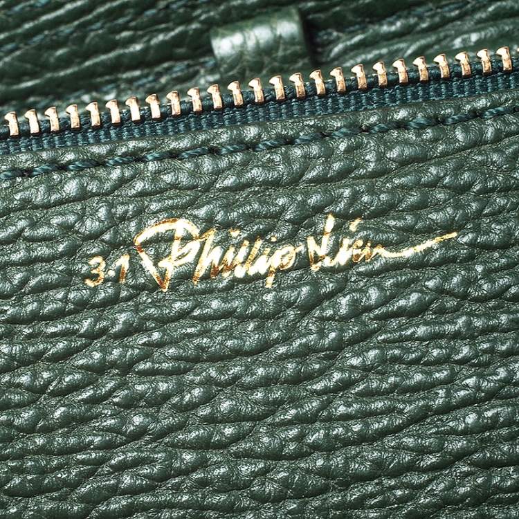 Pre Owned 3.1 Philip Lim Green Leather Pashli Top Handle Bag