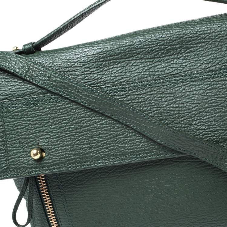 Pre Owned 3.1 Philip Lim Green Leather Pashli Top Handle Bag