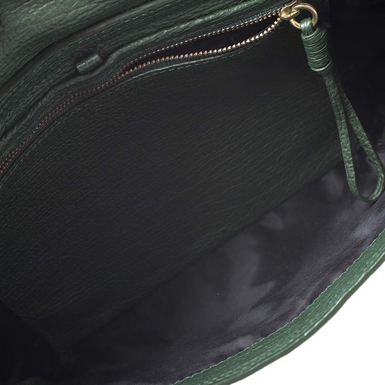 Pre Owned 3.1 Philip Lim Green Leather Pashli Top Handle Bag