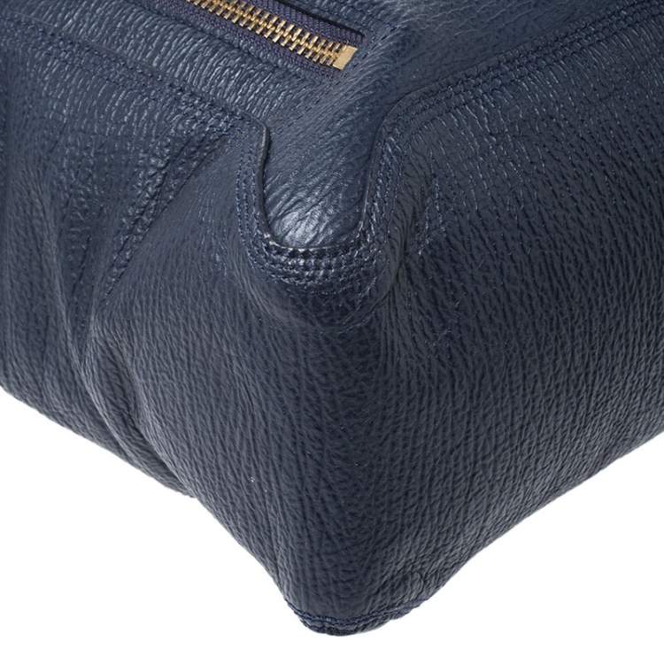 Pre Owned 3.1 Phillip Lim Navy Blue Leather Large Pashli Satchel