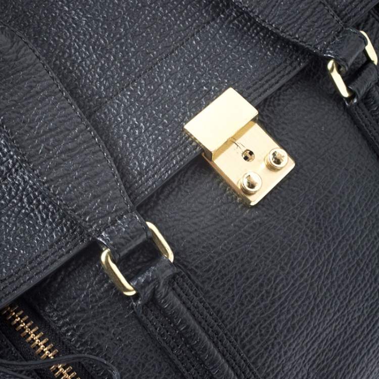 Pre Owned 3.1 Phillip Lim Black Leather Large Pashli Top Handle Bag