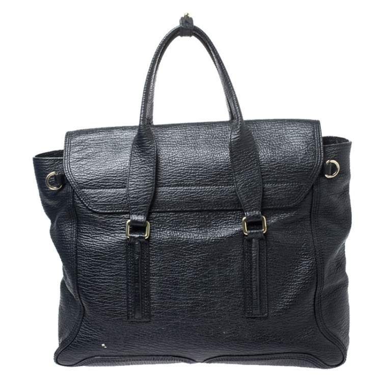 Pre Owned 3.1 Phillip Lim Black Leather Large Pashli Top Handle Bag