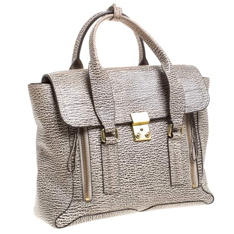 Pre Owned 3.1 Phillip Lim Antique White/Brown Leather Medium Pashli Satchel